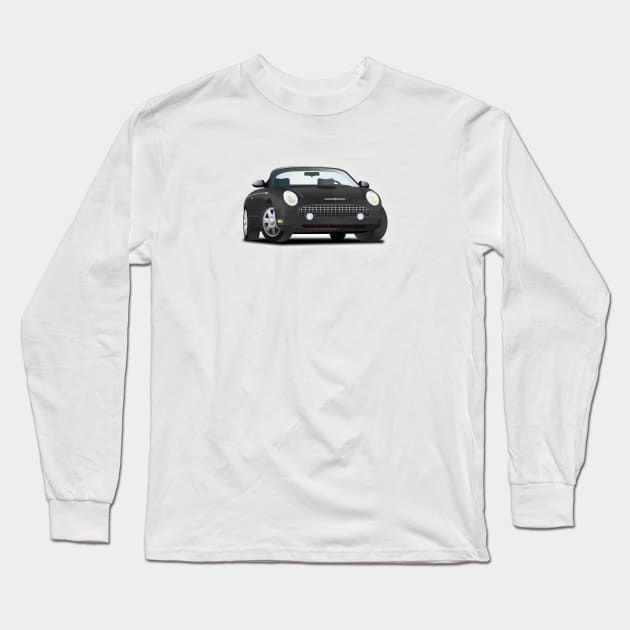 2002-2005 Ford Thunderbird Black Long Sleeve T-Shirt by PauHanaDesign